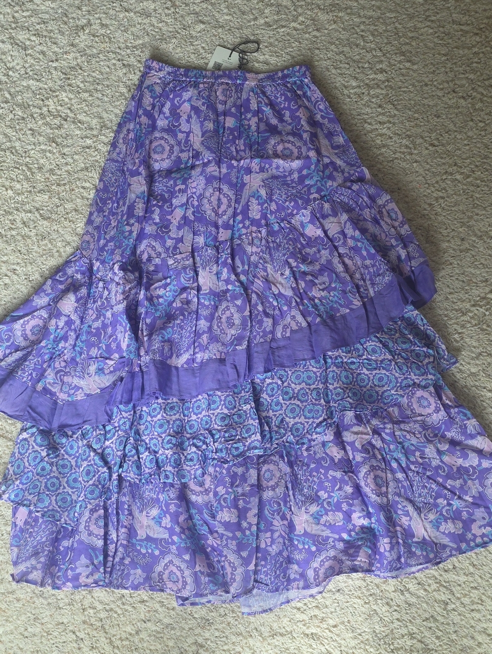Spell Sannah Maxi Skirt Lavender Boho Tiered Maxi Skirt - Picture 8 of 10